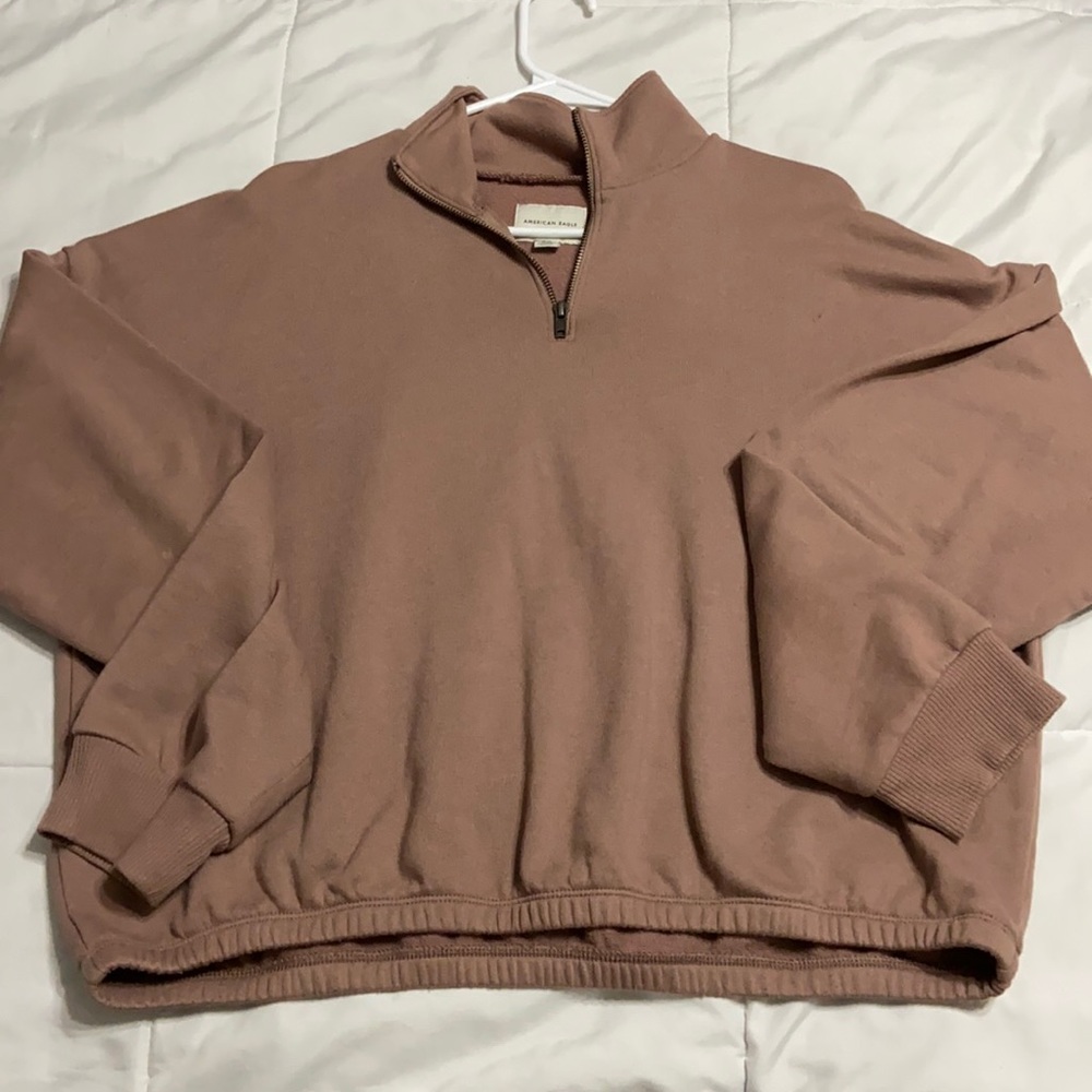 taupe half zip